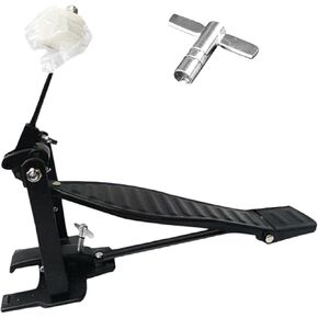 Bass Drum Pedal Professional Aluminum Alloy Portable Single Foot Kick Kick Drum Pedal for Performance Electronic Drums, Black