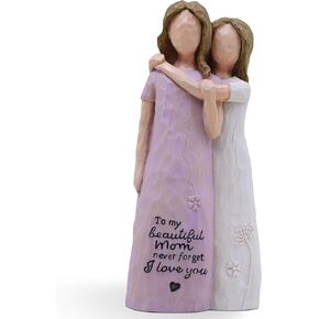 Mom Birthday Gifts from Daughter, Daughter Gifts from Mom, Mother of The Bride Gifts, Birthday Gifts for Mom from Daughter, Mother Daughter Gift, Sculpted Hand-Painted Figurine ﻿