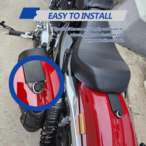 Stainless Motorcycle Seat Bolt Kit, 1/4-20 Thread Fender Seat Nut Kit Compatible with Harley Davidson 1996-2024, Silver in Saudi Arabia