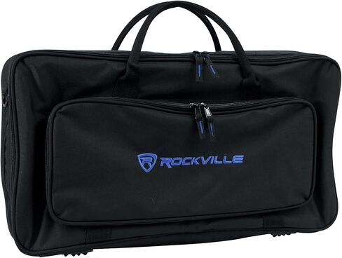 Rockville MCB22 Gig Bag Case 4 DJ/MIDI/Keyboard Controllers/Guitar Pedal Board,Black,23" x 12" x 4" in Saudi Arabia