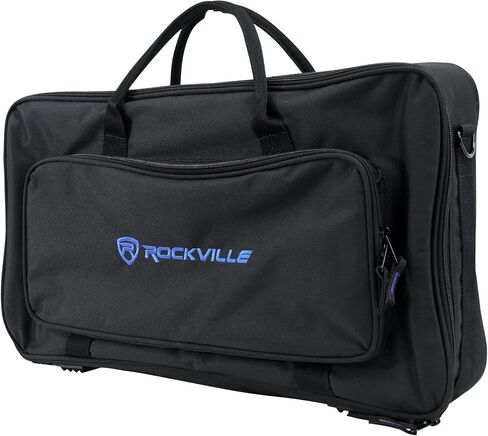 Rockville MCB22 Gig Bag Case 4 DJ/MIDI/Keyboard Controllers/Guitar Pedal Board,Black,23" x 12" x 4" in Saudi Arabia
