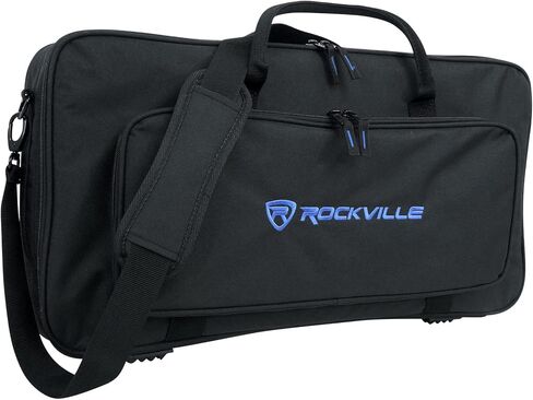 Rockville MCB22 Gig Bag Case 4 DJ/MIDI/Keyboard Controllers/Guitar Pedal Board,Black,23" x 12" x 4" in Saudi Arabia