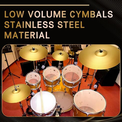 5 قطع الصنج حزمة الصنج منخفضة الحجم مجموعة 14 "/ 16" / 18 "/ 20" طبل الصنج مجموعة طبل مجموعة الصنج سبيكة حزمة الصنج الممارسة الذهبية للصنج للمبتدئين الطبول in Kuwait