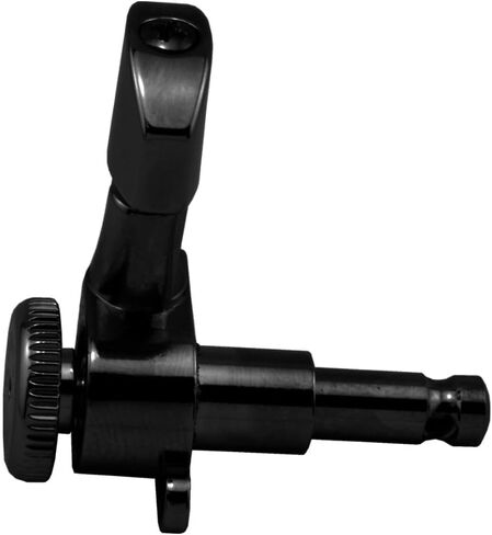 Hipshot Grip-Lock Vintage 6 موالفات قفل سوداء مضمنة موالفات جيتار كهربائي من الجانب الأحمر 8.5 مم ولوحة تركيب عالمية، أسود، مع قماش تلميع Lumintrail in Kuwait