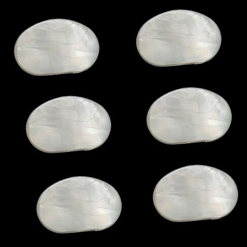 6 Pcs Oval Shape Electric Guitar Pearl Tuning Pegs Cap Machine Head Replacement Buttons Knobs, White in Kuwait