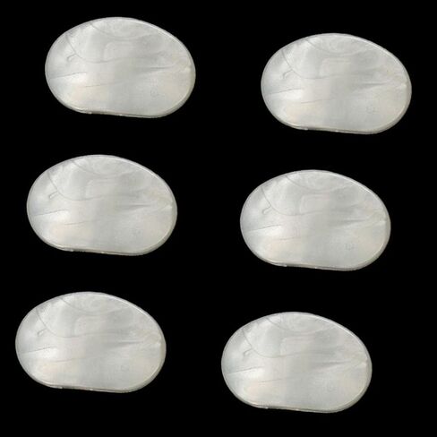 6 Pcs Oval Shape Electric Guitar Pearl Tuning Pegs Cap Machine Head Replacement Buttons Knobs, White in Kuwait