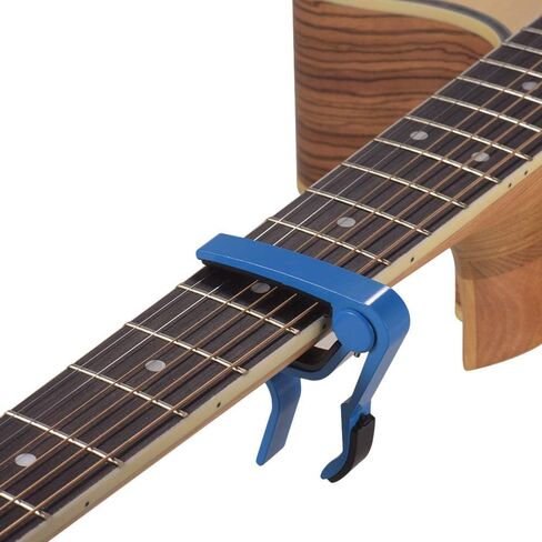 Blue Guitar Tuner Capo/Professional Ukulele Capo for Acoustic/Electric Guitar|Ukulele|Bass|Banjo|Mandolin + 6 PCS Guitar Picks+Guitar Picks Bag in Saudi Arabia