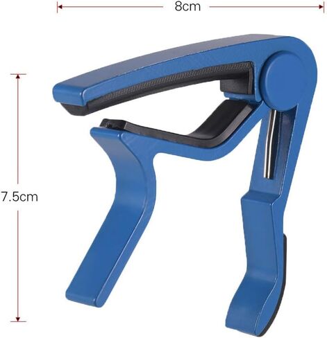 Blue Guitar Tuner Capo/Professional Ukulele Capo for Acoustic/Electric Guitar|Ukulele|Bass|Banjo|Mandolin + 6 PCS Guitar Picks+Guitar Picks Bag in Saudi Arabia