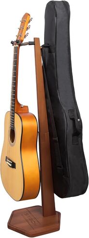 STRICH Acoustic Guitar Stand, HardWood 35.4" Height Floor Guitar Dispaly, Walnut Guitars Holder with Hanger for Home, Studio (FH1, Guitar Display) in Kuwait
