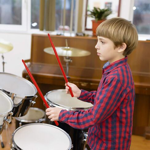 زوجان من أعواد الطبل المصنوعة من النايلون 5A للبالغين والأطفال، مجموعة أعواد طبلة بلاستيكية متينة وخفيفة الوزن مع مقابض غير قابلة للانزلاق وملحقات الآلات الموسيقية الإيقاعية الاحترافية in Kuwait