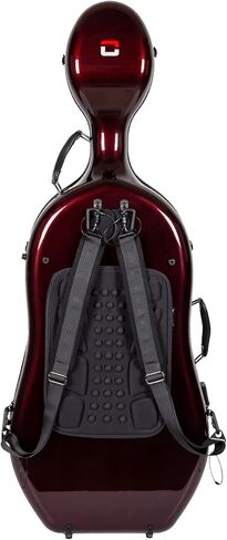 حقيبة Crossrock Cello تناسب Montagnana وBout Cellos المماثلة، هيكل من ألياف الكربون يزن فقط 10 رطل - أحمر (CRF3020CEMRD) in Saudi Arabia
