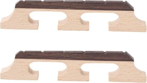 2PCS Bridge Replacement Accessories 5 String Three-Legged Ebony Maple Banjo Bridge Compatible with Banjo Guitar Ukulele in Saudi Arabia