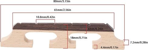 2PCS Bridge Replacement Accessories 5 String Three-Legged Ebony Maple Banjo Bridge Compatible with Banjo Guitar Ukulele in Saudi Arabia
