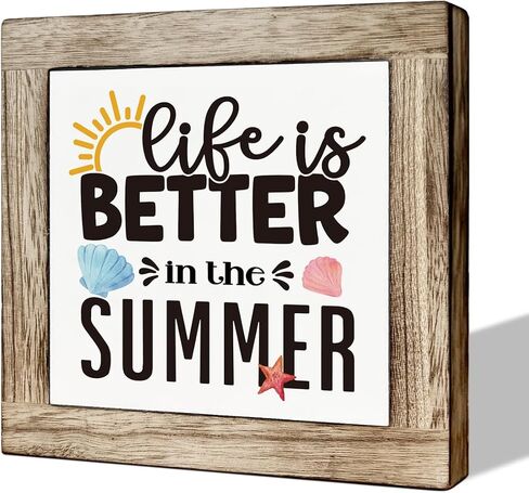 Sweet Summertime Sign, Watermelon Decor, Wooden Box Signs for Home Decor, Farmhouse Wood Sign, Summer Themed Decoration for Table Shelf Desk, Cottage Decor, Summer Vocation Party Decor in Saudi Arabia