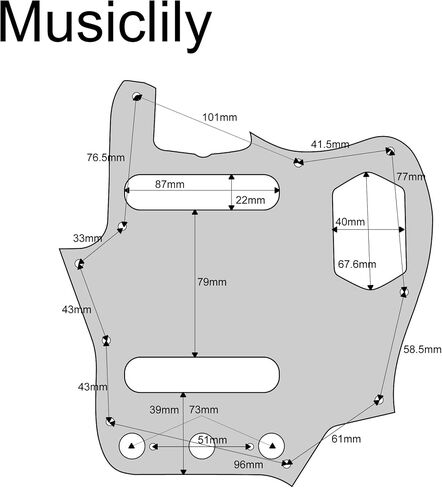 Musiclily Pro 10 فتحات جيتار Pickguard لـ JPN Fender Japan Jaguar، 3 طبقات أخضر نعناعي in Saudi Arabia