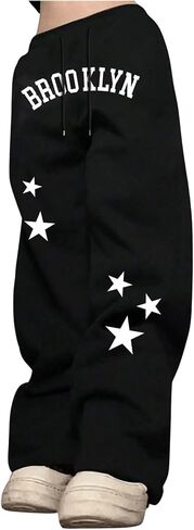 GORGLITTER Men's Graphic Baggy Sweatpants Bear Print Wide Leg Workout Stacked Sweatpants in Kuwait