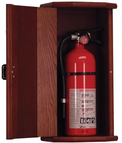 Wooden Mallet Fire Extinguisher Cabinet, 5-Pound, Light Oak/Acrylic in Saudi Arabia