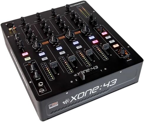جهاز مزج الموسيقى Allen & Heath Xone 43 عالي الأداء 4+1 قناة تناظرية (AH-XONE:43) حزمة مع RCA ذكر إلى 1/4 + XLR + كابل صوت 3.5 مم 1/8 والمزيد من الملحقات in Kuwait
