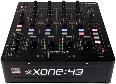 جهاز مزج الموسيقى Allen & Heath Xone 43 عالي الأداء 4+1 قناة تناظرية (AH-XONE:43) حزمة مع RCA ذكر إلى 1/4 + XLR + كابل صوت 3.5 مم 1/8 والمزيد من الملحقات in Kuwait