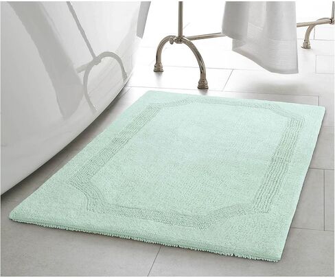 Laura Ashley Reversible Cotton 17 x 24 in. Bath Mat, White in Kuwait