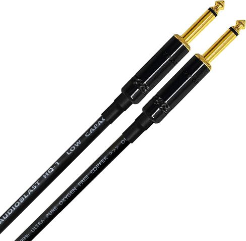 3 Units - 9 Inch - Audioblast HQ-1 - Ultra Flexible - Dual Shielded (100%) - Guitar Instrument Effects Pedal Patch Cable w/Neutrik-Rean NYS224BG Gold ¼ inch (6.35mm) TS Plugs & Triple Staggered Boots in Saudi Arabia