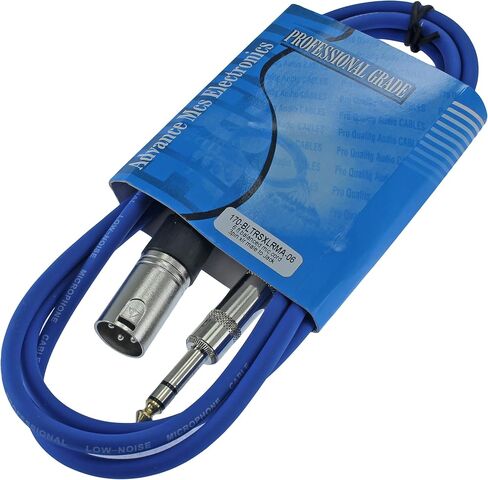 1/4" TRS to 3 Pin XLR Male Pro Audio Patch Cable Balanced and Shielded (6 foot Feet ft long, Orange) in Saudi Arabia