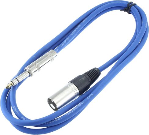 1/4" TRS to 3 Pin XLR Male Pro Audio Patch Cable Balanced and Shielded (6 foot Feet ft long, Orange) in Saudi Arabia