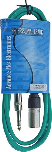 1/4" TRS to 3 Pin XLR Male Pro Audio Patch Cable Balanced and Shielded (6 foot Feet ft long, Orange) in Saudi Arabia