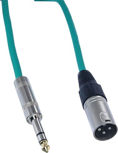 1/4" TRS to 3 Pin XLR Male Pro Audio Patch Cable Balanced and Shielded (6 foot Feet ft long, Orange) in Saudi Arabia