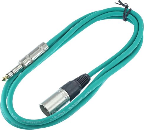 1/4" TRS to 3 Pin XLR Male Pro Audio Patch Cable Balanced and Shielded (6 foot Feet ft long, Orange) in Saudi Arabia