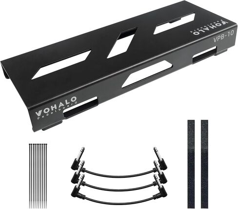 Mini Guitar Pedal Board 14" Guitar Effects Compact Small Pedalboard with Pedals Mountain Tape, Cable Tie & Patch Cables, Black 14.1"x 5.5"x 1.2" in Saudi Arabia