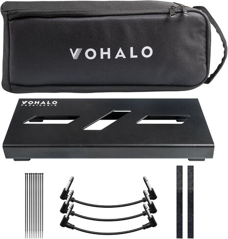Mini Guitar Pedal Board 14" Guitar Effects Compact Small Pedalboard with Pedals Mountain Tape, Cable Tie & Patch Cables, Black 14.1"x 5.5"x 1.2" in Saudi Arabia
