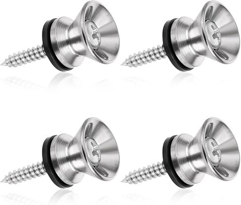 Giantree 4 Pcs Guitar Strap Buttons, Guitar Strap Lock Buttons Security Lock Metal Guitar Strap End Pins With Mounting Screws in Saudi Arabia