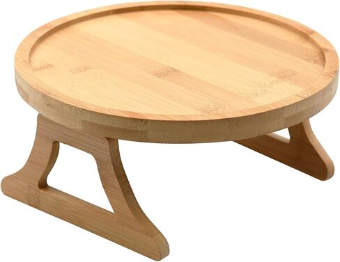 Sofa Arm Tray Table Clip-Bamboo Sofa Clip Side Table-Wide Sofa Arm Table-Flexible and Foldable-Ideal for Cell Phones,Cups,Fruits or Snacks-Thoughtful Gifts (Rectangular) in Saudi Arabia