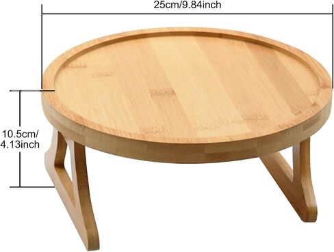Sofa Arm Tray Table Clip-Bamboo Sofa Clip Side Table-Wide Sofa Arm Table-Flexible and Foldable-Ideal for Cell Phones,Cups,Fruits or Snacks-Thoughtful Gifts (Rectangular) in Saudi Arabia