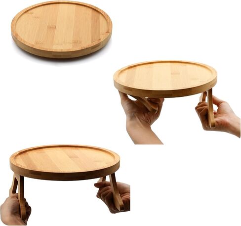 Sofa Arm Tray Table Clip-Bamboo Sofa Clip Side Table-Wide Sofa Arm Table-Flexible and Foldable-Ideal for Cell Phones,Cups,Fruits or Snacks-Thoughtful Gifts (Rectangular) in Saudi Arabia