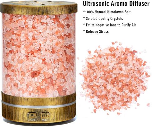 Essential Oil Diffuser Aromatherapy Diffusers for Essential Oils Large Room, Ultrasonic Himalayan Salt Lamp Aroma Diffusers for Home, Gifts Ideas for Mom, 400ML in Saudi Arabia