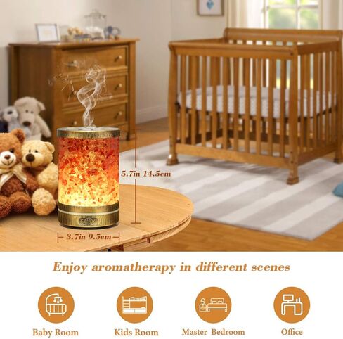 Essential Oil Diffuser Aromatherapy Diffusers for Essential Oils Large Room, Ultrasonic Himalayan Salt Lamp Aroma Diffusers for Home, Gifts Ideas for Mom, 400ML in Saudi Arabia