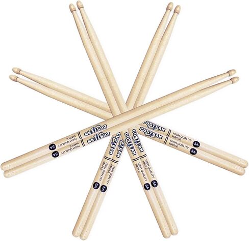 7A Drumsticks -Classic 7A Maple Drum sticks -Tear Drop Wood Tip - Durable and Balanced for Drummers, Ideal for Jazz/Acoustic/Lighter pop music, Suitable for Daily Practice in Saudi Arabia