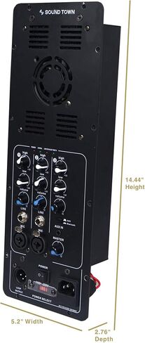 Sound Town Class-D Plate Amplifier for PA DJ Speaker Cabinets, Loudspeakers, 150W RMS, w/EQ, TWS Bluetooth (STPA-160D) in Kuwait