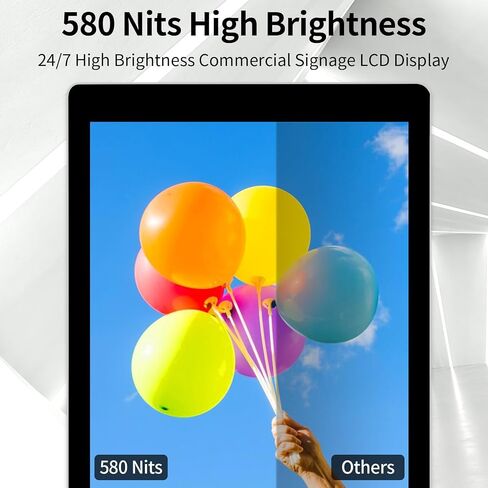 43 Inch Digital Signage, Full HD IPS Touchscreen Interactive Kiosk Indoor Advertising Display Floor Standing Android 11.0 LCD Totem with 580 Nits High Brightness, 2+32GB in Saudi Arabia