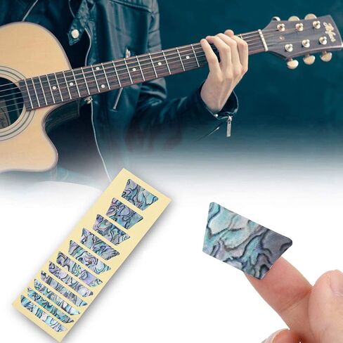 Exquisite Inlay Stickers Decals, 0.04mm Ultra Thin Fretboard Markers, Eye-catching Guitar Learning for Guitar Decorating Beginners Electric Guitar in Saudi Arabia