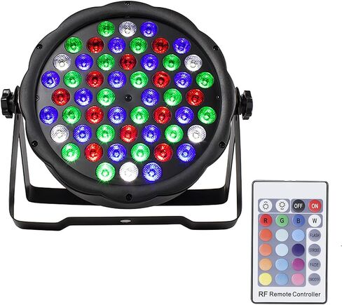 SHEHDS LED GlamoPar Lighting, 7x12w Stage Light, RGBLAC 6in1 Color Mixing, Strobe Effect, Intelligent Start Stop, Temperature Control, DMX Contorl Sound Activated for Mini Concert, Home, School in Saudi Arabia