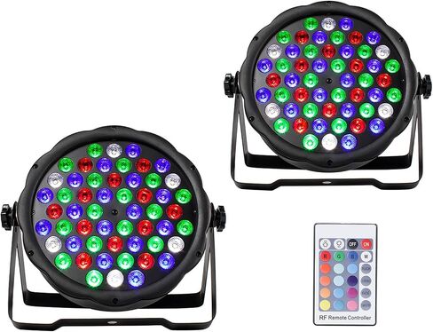 SHEHDS LED GlamoPar Lighting, 7x12w Stage Light, RGBLAC 6in1 Color Mixing, Strobe Effect, Intelligent Start Stop, Temperature Control, DMX Contorl Sound Activated for Mini Concert, Home, School in Saudi Arabia