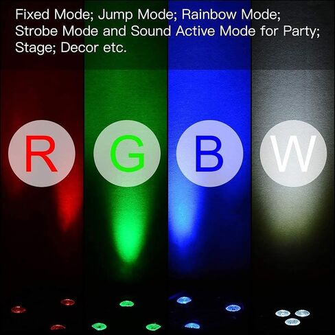 SHEHDS LED GlamoPar Lighting, 7x12w Stage Light, RGBLAC 6in1 Color Mixing, Strobe Effect, Intelligent Start Stop, Temperature Control, DMX Contorl Sound Activated for Mini Concert, Home, School in Saudi Arabia