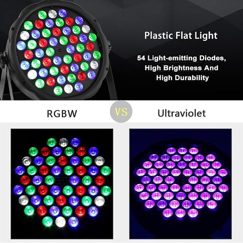 SHEHDS LED GlamoPar Lighting, 7x12w Stage Light, RGBLAC 6in1 Color Mixing, Strobe Effect, Intelligent Start Stop, Temperature Control, DMX Contorl Sound Activated for Mini Concert, Home, School in Saudi Arabia