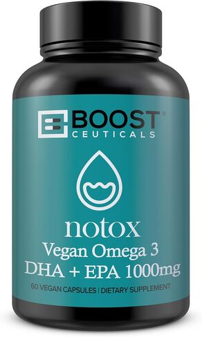 BoostCeuticals Plant Based Algae Omega 500mg Fish Oil Replacement - Vegan Omega 3 DHA - Omega 3 Fish Oil Alternative - Supports Heart, Brain Health in Saudi Arabia