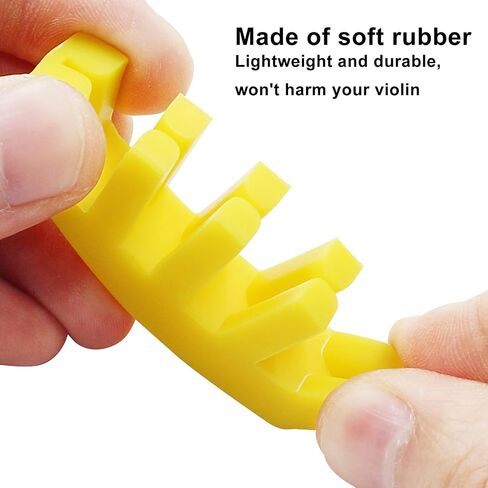 Rubber Practice Violin Mute 4/4 Fiddle Volume Control Claw Style Ultra Practice Silencer Musical String Instrument Accessories(Yellow) in Saudi Arabia