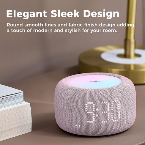 Dual Alarm Clock for Bedrooms: 10 Color Night Light - 8 Alarm Sound with Snooze - Digital Dimmable Alarm Clock for Kids - Grey in Saudi Arabia