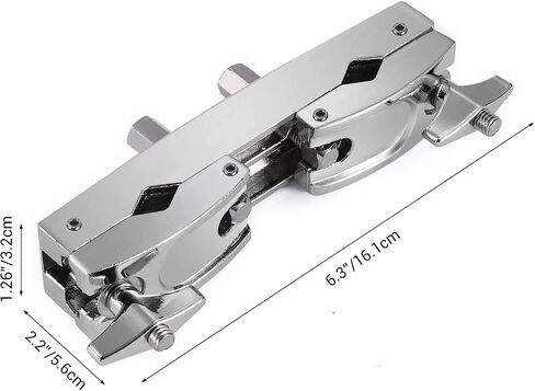 Drum Set Extension Clamp Adjustable Multi-Clamp with 3/8 Percussion Straight Rod Mount Bracket Fits 1/2" to 1" Pipes with Two Screw Adjustment in Saudi Arabia